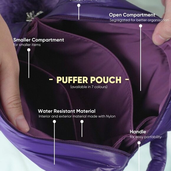 Pouch Cloud Series Puffy Bag, Handbag & Pouch, Organized Storage, Lightweight, W - Picture 9 of 9